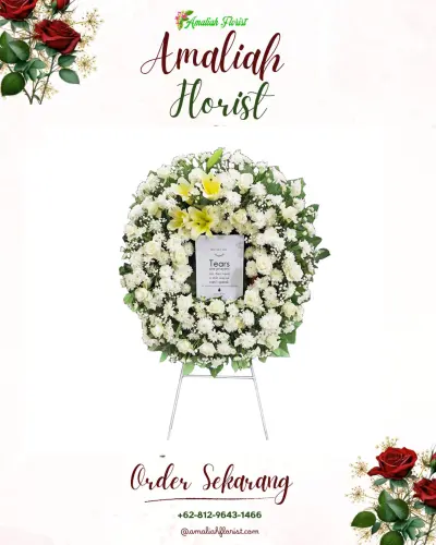 Krans Bunga Duka Cita di Sumber Rejo